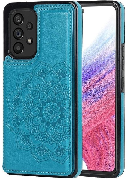 Samsung Galaxy Için Kart Tutucu Kılıf ile Cüzdan A53 5g Kabartmalı Mandala Pu (Yurt Dışından) modelleri