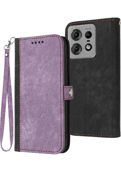 Motorola Kenar 50 Pro Pu Deri Manyetik Kapatma Için Kart Yuvası ile Kılıf (Yurt Dışından)