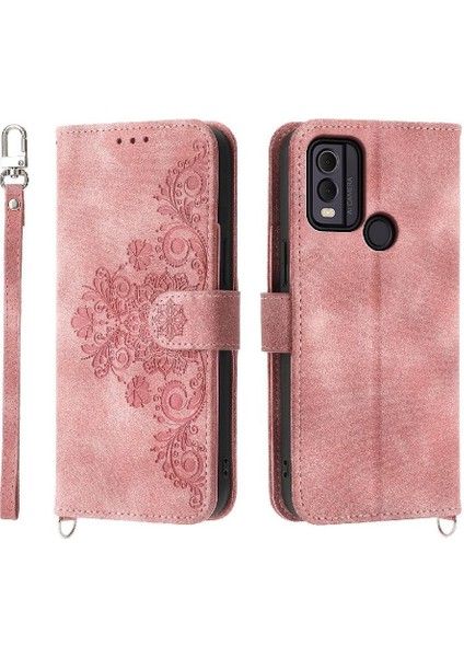 YH Mall Nokia C22 Kabartmalı Çoklu Kredi Kartı Yuvaları Için Flip Case Darbeye (Yurt Dışından)