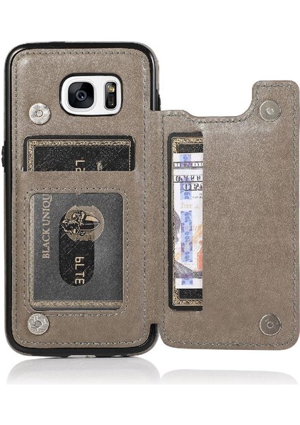 Samsung Galaxy S7 Kenar Desen Çiçek Pu Için Kart Tutucu Kılıf ile Cüzdan (Yurt Dışından) modelleri