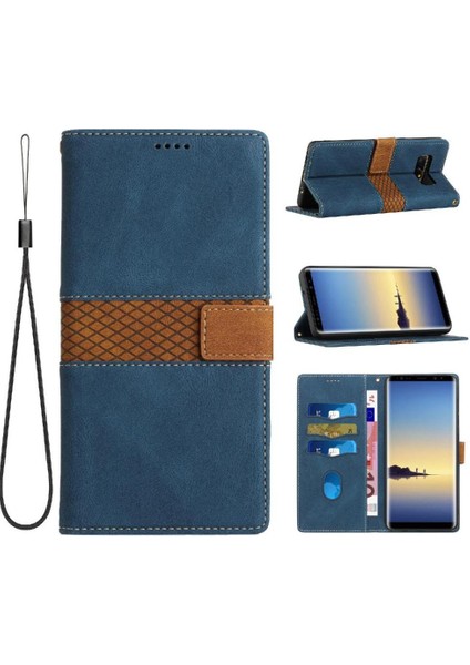 Samsung Galaxy Note8 Bilek Kayışı Manyetik Kapatma Çizik Için Cüzdan Kılıf (Yurt Dışından)