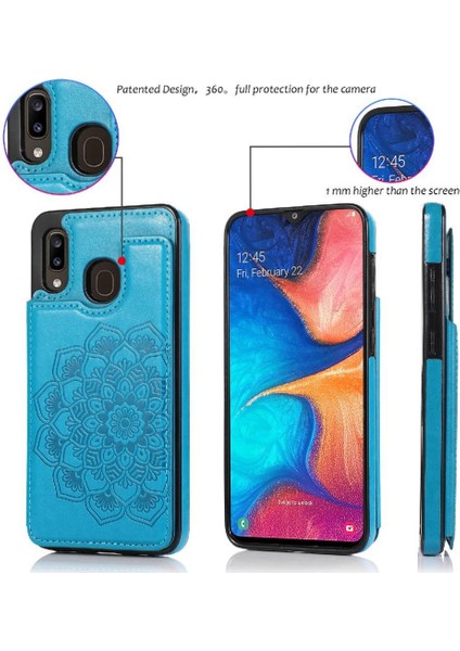 Samsung Galaxy A20/A30 Desen Çiçek Pu Için Kart Tutucu Kılıf ile Cüzdan (Yurt Dışından) fiyatları