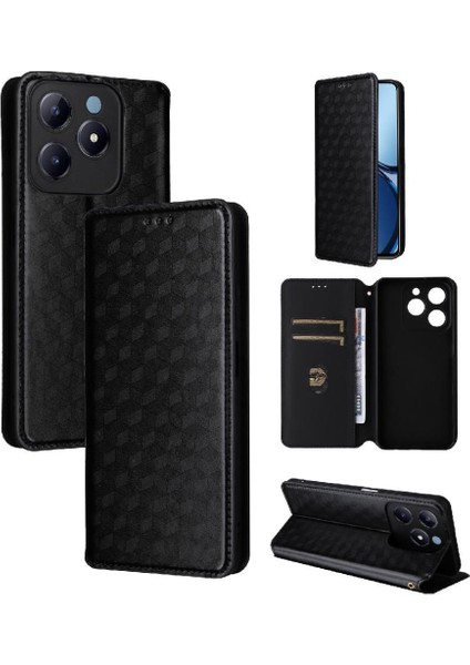Realme C63 4g Pu Deri Cüzdan Manyetik Kapatma Kartı 3D Için Flip Case (Yurt Dışından)