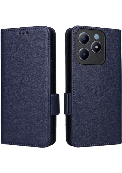 Realme C63 4g Için Flip Case Pu Deri Cüzdan Manyetik Yan Toka Kartı (Yurt Dışından)