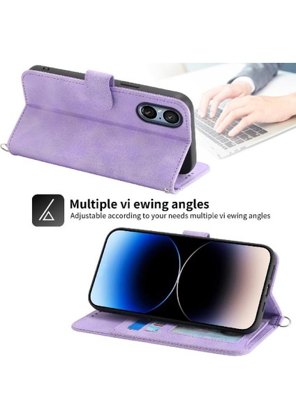 Sony Xperia 5 V Çoklu Kredi Kartı Yuvaları Için Flip Case Darbeye (Yurt Dışından)