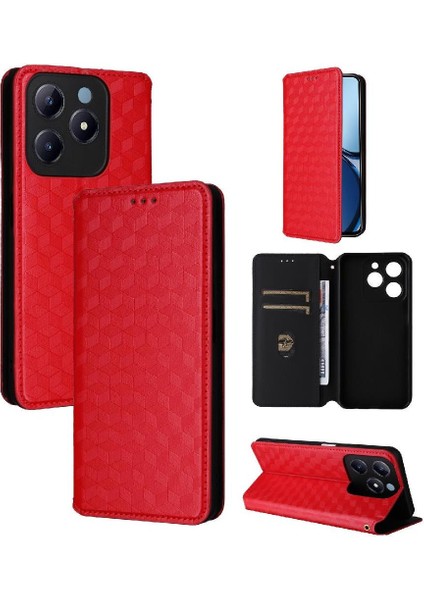 Realme C63 4g Pu Deri Cüzdan Manyetik Kapatma Kartı 3D Için Flip Case (Yurt Dışından) fırsatları