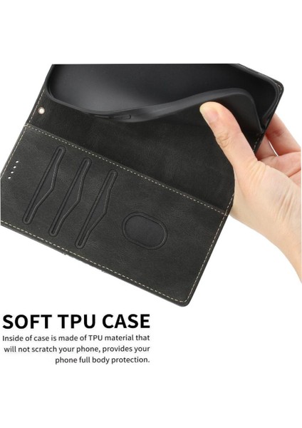 IPhone 11 Pro Max Kickstand Manyetik Kapatma Kart Yuvası Için Cüzdan Kılıf (Yurt Dışından)