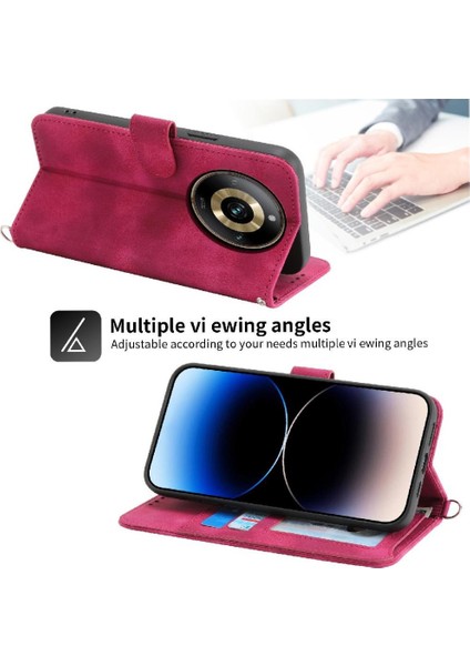 Realme 11 Pro 5g Bileklik Darbeye Kabartmalı Çoklu Kart Için Flip Case (Yurt Dışından)