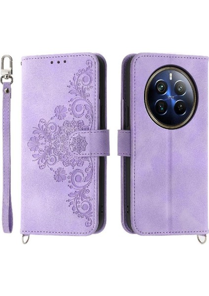 Realme 12 Pro Artı 5g Kabartmalı Darbeye Bileklik Çoklu Için Flip Case (Yurt Dışından)