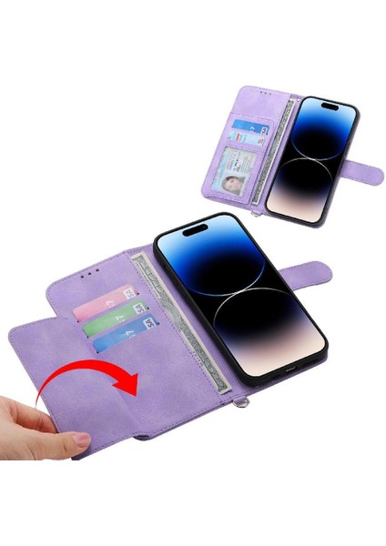 YH Mall Realme C33 Darbeye Dayanıklı Kabartmalı Çoklu Kredi Kartı Yuvaları Için Flip Case (Yurt Dışından)