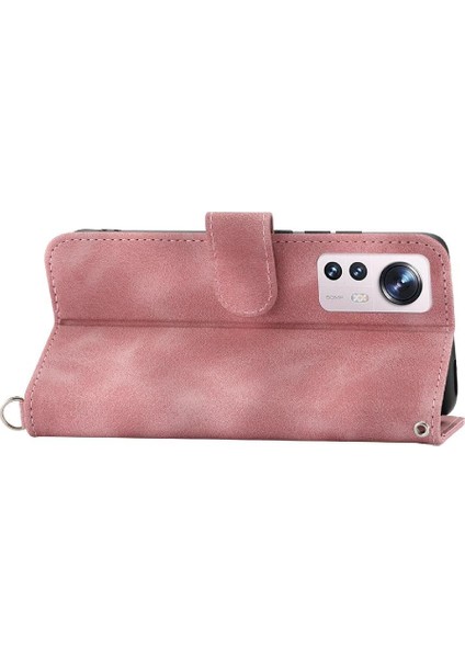 Xiaomi 12 Pro Çoklu Kredi Kartı Yuvaları Kabartmalı Bileklik Için Flip Case (Yurt Dışından)