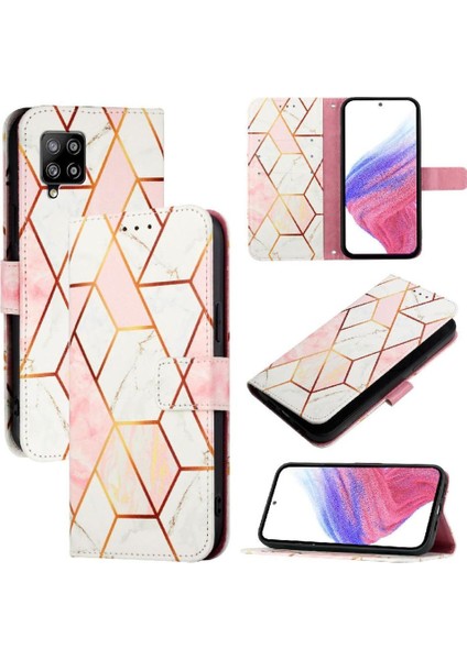 Samsung Galaxy Case Pu Deri Kickstand Mermer Desen Cüzdan Için Kılıf (Yurt Dışından)