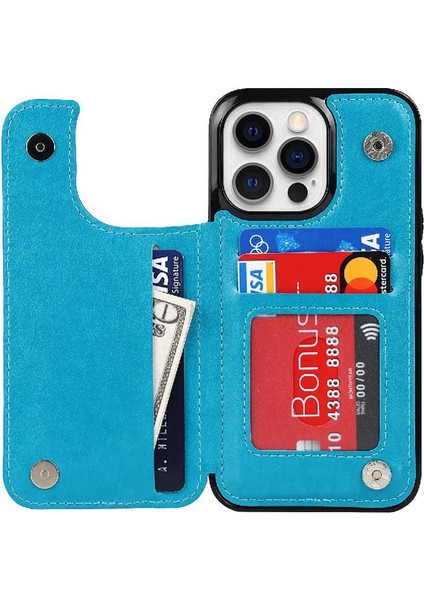 IPhone 14 Için Kart Tutucu Kılıf ile Cüzdan Pro Max Desen Çiçek Kabartmalı (Yurt Dışından)