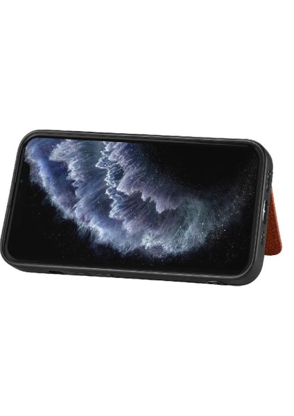 IPhone 11 Için Kılıf Pro Max Manyetik Kart Tutucu Standı Fonksiyonu Rfıd Kamera (Yurt Dışından)