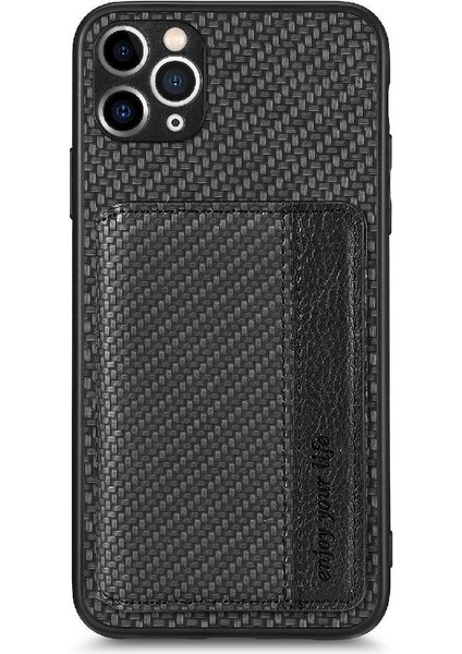 IPhone 11 Için Kılıf Pro Max Manyetik Kart Tutucu Standı Fonksiyonu Rfıd Kamera (Yurt Dışından)