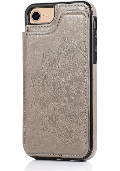 IPhone Se2/se3 Flip Darbeye Dayanıklı Kabartmalı Kart Tutucu Kılıf ile Cüzdan (Yurt Dışından)