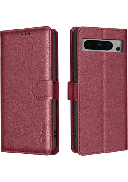 Google Piksel 8 Pro Cüzdan Kart Tutucu Kickstand Rfıd Pu Için Flip Case (Yurt Dışından)