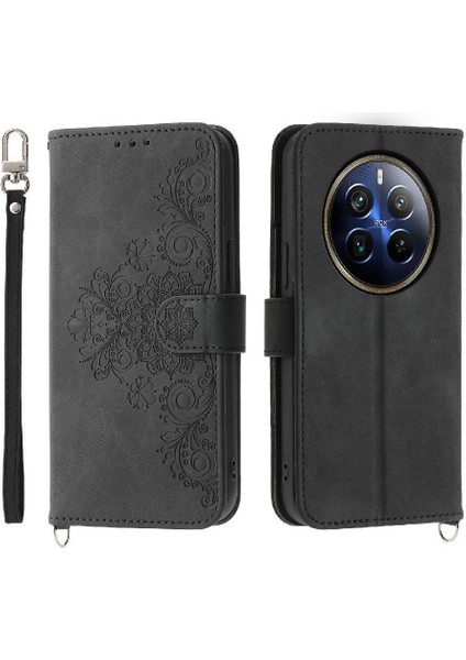 Realme 12 Pro Artı 5g Kabartmalı Darbeye Bileklik Çoklu Için Flip Case (Yurt Dışından)