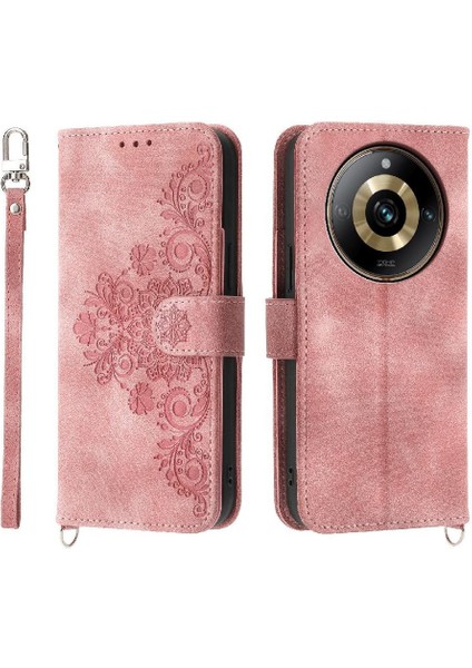Realme 11 Pro 5g Bileklik Darbeye Kabartmalı Çoklu Kart Için Flip Case (Yurt Dışından)