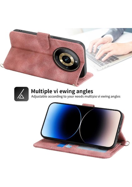 Realme 11 Pro 5g Bileklik Darbeye Kabartmalı Çoklu Kart Için Flip Case (Yurt Dışından)