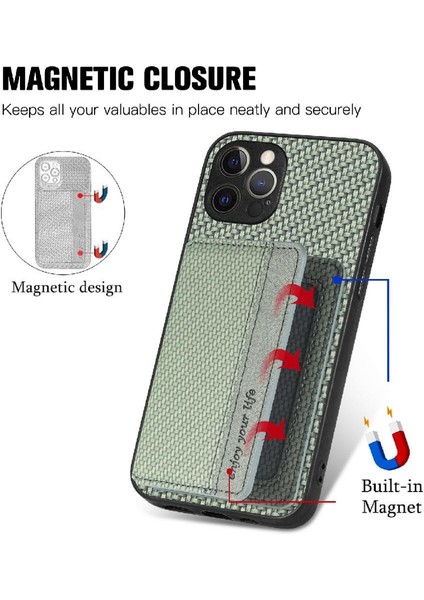 IPhone 12 Için Kılıf Pro Max Rfıd Engelleme Standı Fonksiyonu Manyetik Kart (Yurt Dışından)