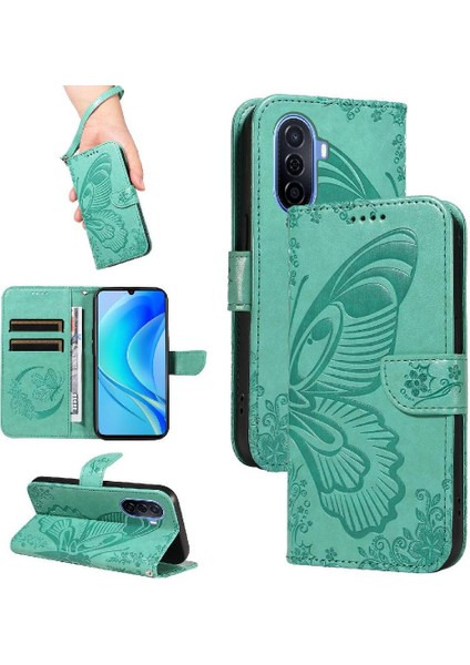 Kredi Kartı Yuvası ile Huawei Nova Y70 Artı Flip Case Yüksek Kalite El (Yurt Dışından)