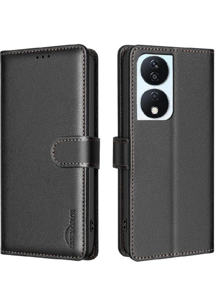 Onur X7B Rfıd Engelleme Cüzdan Kart Tutucu Kickstand Pu Için Flip Case (Yurt Dışından)