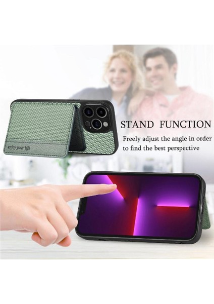 IPhone 13 Için Kılıf Pro Komple Kamera Güvenlik Standı Fonksiyonu Manyetik Kart (Yurt Dışından)