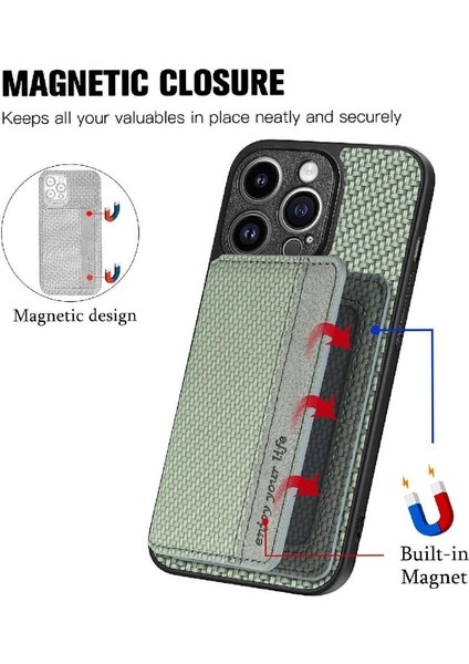 IPhone 13 Için Kılıf Pro Komple Kamera Güvenlik Standı Fonksiyonu Manyetik Kart (Yurt Dışından)