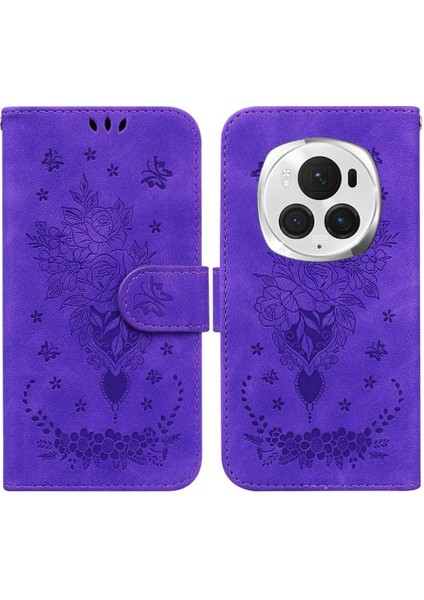 Onur Magic6 Pro Flip Pu Deri Kapak Için Kılıf Kart Yuvaları Cüzdan Kılıf (Yurt Dışından)