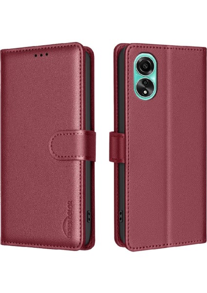Oppo A78 4g Kart Tutucu Kickstand Pu Deri Cüzdan Rfıd Için Flip Case (Yurt Dışından)
