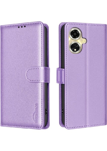 Oppo A59 5g Kart Tutucu Için Flip Case Kickstand Cüzdan Rfıd Engelleme Pu (Yurt Dışından)