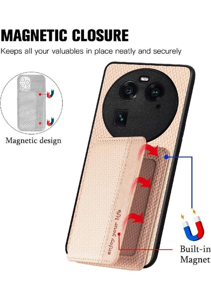 Oppo Bulmak Için Kılıf X6 Manyetik Kart Tutucu Komple Kamera Güvenlik Rfıd (Yurt Dışından)