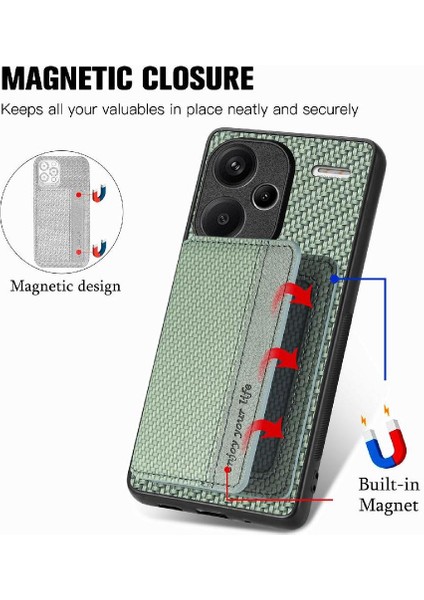 Xiaomi Redmi Için Not 13 Pro Artı Manyetik Kart Tutucu Komple Standı (Yurt Dışından)
