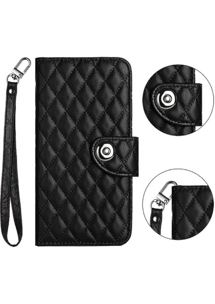 Samsung Galaxy M33 5g Kart Tutucu Cüzdan Kapak Bilek Şeridi Için Kılıf (Yurt Dışından)