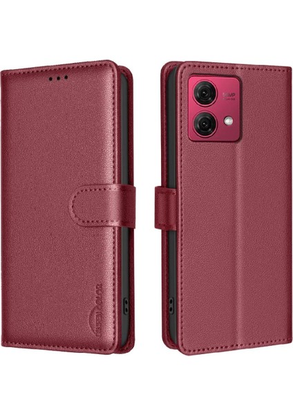 Motorola Moto G84 5g Kart Tutucu Kickstand Rfıd Engelleme Pu Için Flip Case (Yurt Dışından)