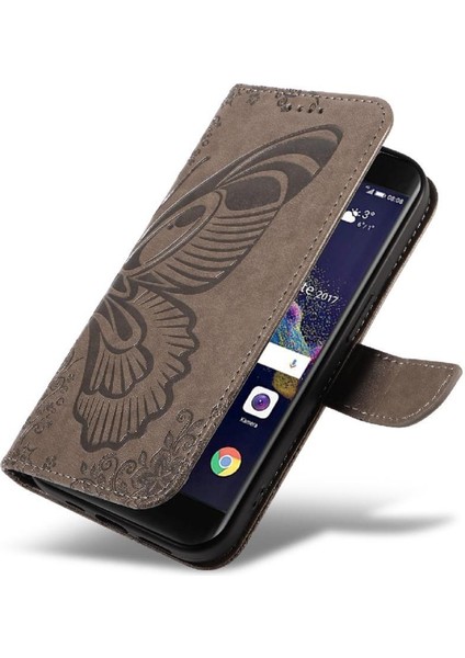 Kredi Kartı Yuvası ile Huawei P8 Lite Için Flip Case Yüksek Kalite Deri (Yurt Dışından)