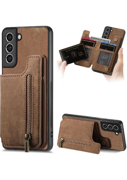 Samsung Galaxy S21 Fe Standı Fonksiyonu Için Kılıf Katlanabilir Arka Kapak Vintage (Yurt Dışından)