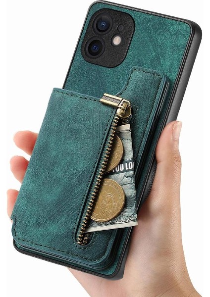 IPhone 11 Için Kılıf Vintage Fermuar Cüzdan Standı Fonksiyonu Katlanabilir Arka Kapak (Yurt Dışından) modelleri