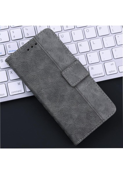 YH Mall Onur Magic6 Pro Flip Folio Kickstand Özelliği Için Flip Case Geometrik Pu (Yurt Dışından)