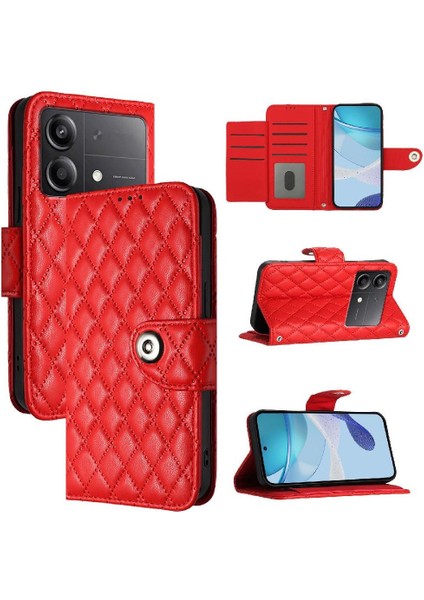 Xiaomi Poco X6 Neo 5g Için Kılıf Cüzdan Kapak Kart Tutucu Bilek Şeridi (Yurt Dışından)