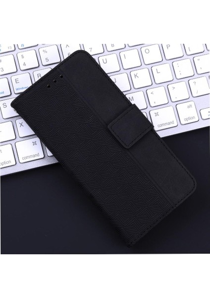 Oppo Oppo 12 Pro 5g Için Flip Case Premium Pu Deri Geometrik Kabartmalı (Yurt Dışından) fırsatları