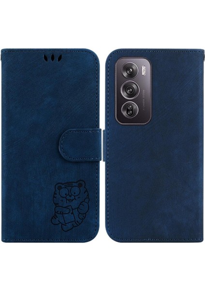 Oppo Oppo 12 Pro 5g Için Kılıf Tutucu Kapak Çevirin Folio Kabartmalı Sevimli Kaplan (Yurt Dışından)
