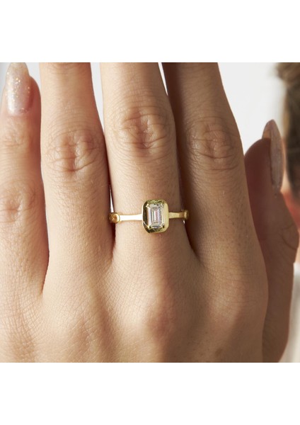 Baget Taşlı Tek Taş Yüzük modelleri