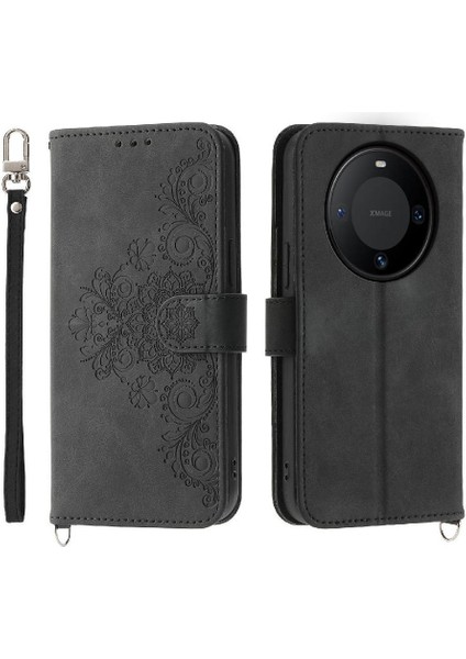 Huawei Mate 60 Bileklik Kabartmalı Çoklu Kredi Kartı Için Flip Case (Yurt Dışından) indirimleri