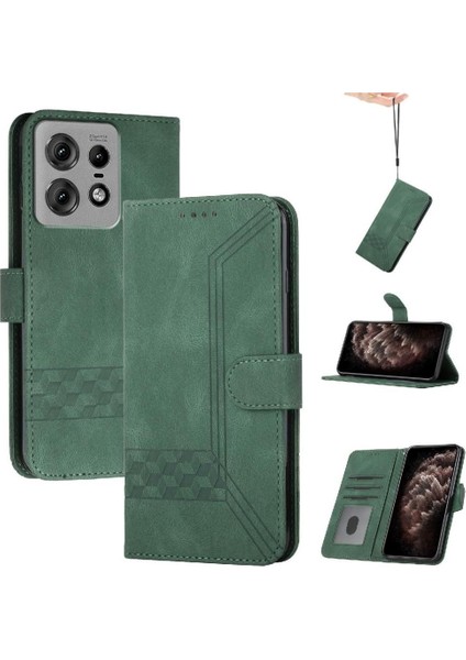 Kullanışlı Stand Özellik Kartı Pu ile Motorola Edge 50 Pro Case ile Uyumlu (Yurt Dışından)