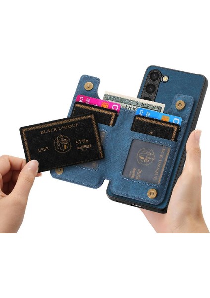 Samsung Galaxy S23 Artı Standı Fonksiyonu Katlanabilir Arka Kapak Fermuar (Yurt Dışından)