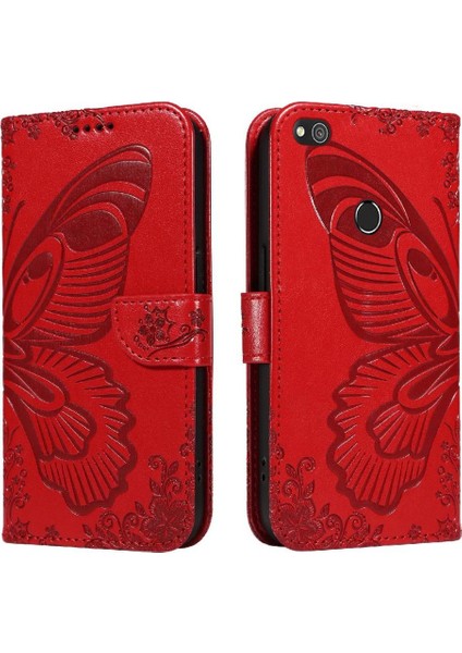Kredi Kartı Yuvası ile Huawei P8 Lite Için Flip Case Yüksek Kalite Deri (Yurt Dışından)