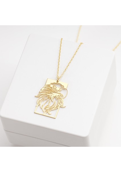 925 Ayar Gümüş Kartal Figürlü Plaka Kolye Özel Tasarım modelleri