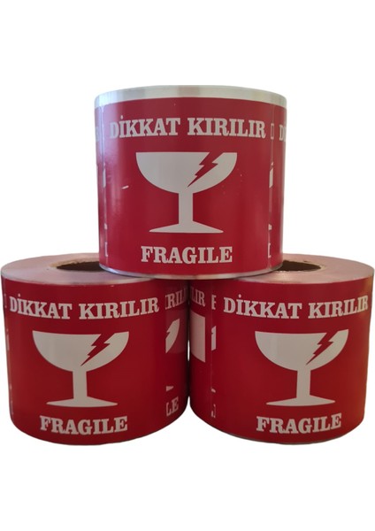 Dikkat Kırılır Etiketi 2000 Adet